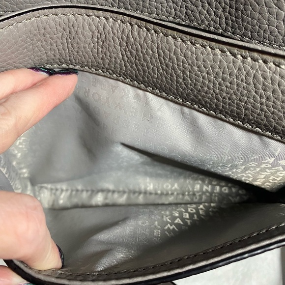 EUC Kate Spade Gray Leather Crossbody - Picture 7 of 11